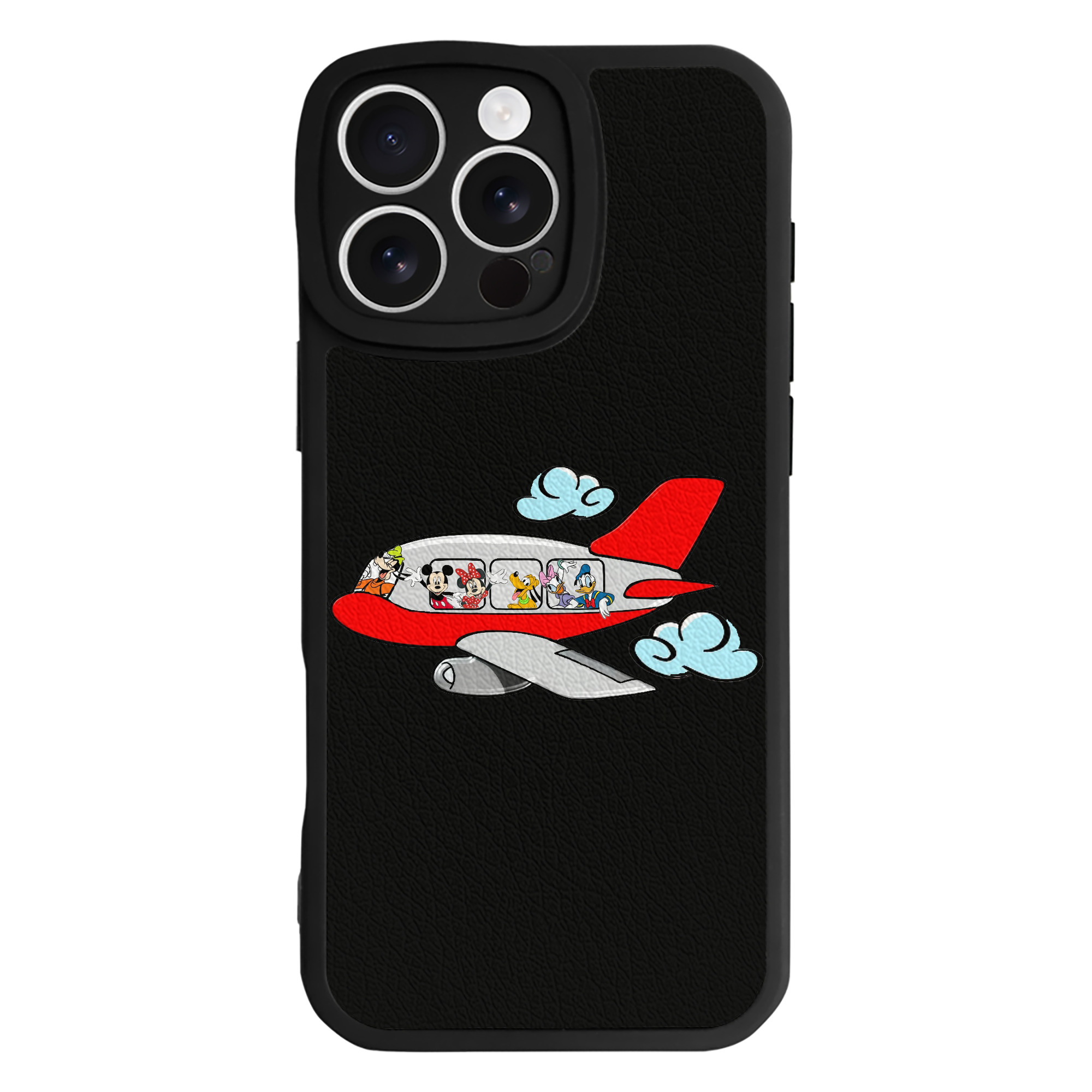 （画像用） ミッキーマウス Mickey Mouse 【iPhone 16シリーズ対応】シリコンスマホケース（レザー調） 材質：シリコン